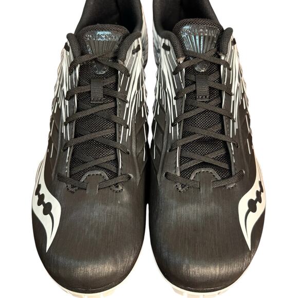 Saucony Spitfire 5 Track Spikes Men\'s 8 Sprint Racing Shoes NIB Black White Run main image 6